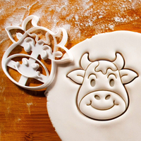 Molde para Galletas con Forma de Animales de Granja, Vaca, Cerdo, Pollo, para Fondant, Glaseado, Galletas