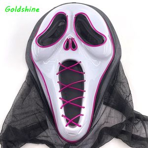 Máscara LED de Halloween 2024 con Diseño de Cara Espeluznante y Pico Cosido para Fiestas, Graduaciones, Diwali y Ramadán - Product Image 5