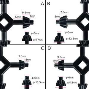 Clé de perceuse 4 en 1, clé de mandrin multifonctionnelle pour perceuse électrique, tige hexagonale en acier au carbone - Product Image 4