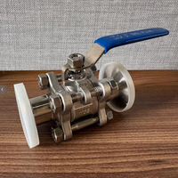 Válvula de Bola de Acero al Carbono de Tres Piezas para Presión Media, Diseño Ignífugo, PN16-PN64, Tubería de Gas, OEM