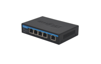 CE FCC Desktop 48V 10G 4-Port PoE Gigabit Network Switch 5*10/100/1000M 4*10/100/1000M 1*10/100/1000M Port RJ45 65W Adapter