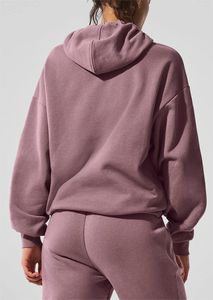 Logo personnalisé 320 GSM unisexe séchage rapide pulls à capuche décontractés 65% coton + 35% poly vierge sweats à capuche surdimensionnés - Product Image 5