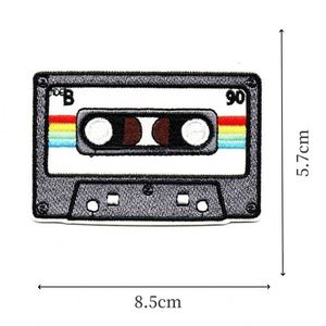 Patch brodé thermocollant style punk, motif crâne de groupe rock, cassette musicale et radio, pour la décoration de vêtements, sacs et jeans - Product Image 5