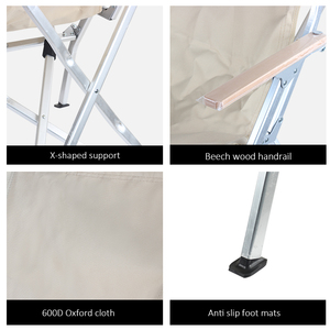Outdoor Furniture Garden Hot Sale Aluminum Folding Portable Fishing Relax <b>Deluxe</b> <b>Camping</b> <b>Chair</b> Wholesale - Product Image 3