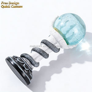 Adorno de Bola de Cristal LED con Serpiente y Esqueleto para Decoración de Fiesta de Halloween, Figura de Brujería para Casa Encantada, Bar y Altar - Product Image 3