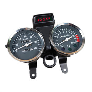 Tachymètre de vitesse de moto 12V Instrument de compteur de ralenti pour HJ125 GN125 HJ <span class=keywords><strong>GN</strong></span> <span class=keywords><strong>125</strong></span> 125cc 150cc - Product Image 5