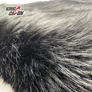 Kingcason fábrica china 100% poliéster tejido sólido teñido Pelo Largo perro tela <span class=keywords><strong>de</strong></span> piel sintética para damas ropa abrigo chaqueta Juguetes - Product Image 2