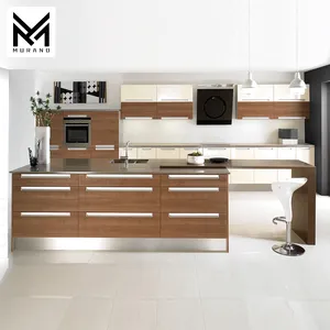 Stile europeo su misura in legno classico mobili da cucina modulare Guangzhou A Buon Mercato Melamina Mobili Cucina Armadio Disegni