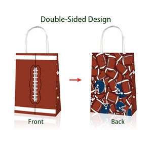 Rugby Gift Paper <strong>Bags</strong> with Handles Touch Down <strong>Football</strong> <strong>Party</strong> Favor <strong>Bags</strong> Kids Treat Candy Goodies <strong>Bag</strong> for Sports <strong>Party</strong> Supplies - Product Image 2
