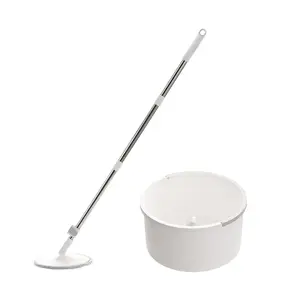Dirty Water Separated Round Mop And Bucket Free Hand Washing With Spin Single Magic Round Mop For Floor Clean And Household