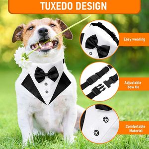 Tanpopo, pajarita ajustable, traje de niño, Collar de perro para mascotas pequeñas, medianas y grandes, boda, fiesta de cumpleaños, esmoquin, Bandana, estampado personalizado - Product Image 6