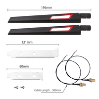 Antena Modul WIFI 2.4G/5G M.2/NGFF Desktop Eksternal Dual Band untuk Router