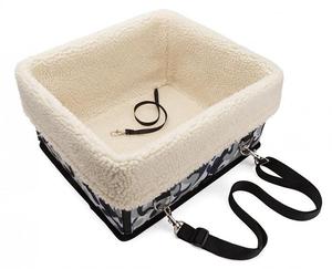 Porte-siège de <span class=keywords><strong>voiture</strong></span> réglable classique pour <span class=keywords><strong>chien</strong></span> Panier carré pliable Fermeture à glissière Facile à utiliser <span class=keywords><strong>Fixation</strong></span> de siège avant Impression en polyester - Product Image 5