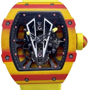 Reloj Mecánico Luminoso a Prueba de Agua de Súper Calidad, Movimiento Tourbillon de Fábrica BBR, RM27-03 NTPT, Esqueleto de Carbono Amarillo - Product Image 1
