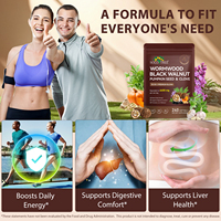 SOLOTREE 240 Yumuşak Kapsül 18'i 1 Arada Premium 6600mg Besin Takviyesi Pelin Siyah Ceviz Karanfil Yumuşak Kapsüller Sindirim Rahatlığı İçin