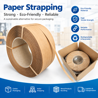 Bande de cerclage en papier kraft biodégradable et écologique, fabriquée sur mesure pour l'emballage de cartons et les machines de regroupement