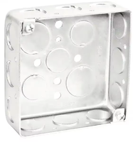 Boîte de jonction électrique étanche IP65 en acier galvanisé homologuée ROHS, profondeur 2-1/8 po, pour conduits carrés 4x4, décoration intérieure