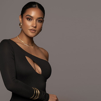 2022 Neuheiten Mode Sommer Outfit Aus geschnitten One Shoulder Body suits Sexy Club Wear One Piece Tops Frauen Bodysuit