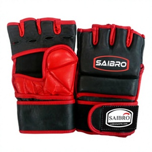 Gants de MMA Saibro en cuir, demi-doigts, fermeture Velcro pour l'entraînement aux arts martiaux, adultes - Product Image 2