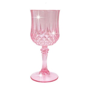 Verres à vin vintage en plastique, verres à boire incassables, verrerie de mariage, gobelets à eau en cristal, flûtes à champagne vintage - Product Image 2