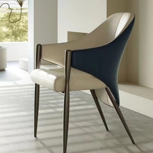 Sillas de comedor elegantes modernas de diseño clásico nórdico, Metal tapizadas con marco de sillas de comedor, eventos de Hotel en casa de lujo - Product Image 1