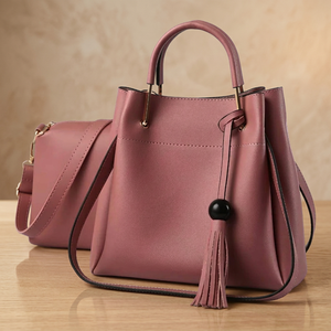 Pochette en cuir véritable de haute qualité pour femme, fermeture éclair, deux sangles, mode, confortable, durable, personnalisable, légère, vente en gros - Product Image 1