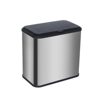 Poubelle murale en acier inoxydable, anti-rouille, gain de place, avec seau intérieur amovible pour le compost