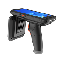 Escáner de código de barras portátil Android PDA 1D 2D opción 20 metros de largo alcance UHF RFID etiqueta NFC lector antenas de comunicación todo en uno