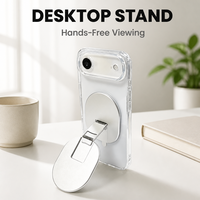 Support de téléphone magnétique flexible en alliage d'aluminium Szcaser pour utilisation sur bureau, 3,7-10 pouces