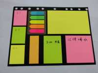 Bloc-notes autocollant en papier offset couleur KINGPIN PZ-08 avec marqueurs d'index personnalisables pour le bureau et l'école