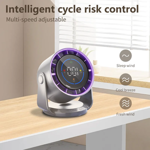 Ventilateur électrique intelligent portable, rechargeable par USB, silencieux, pour bureau ou fixation murale - Product Image 2
