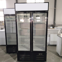Refrigerador Comercial Vertical para Bebidas con Pantalla LED y Ruedas Giratorias para Enfriador de Bebidas de Bar