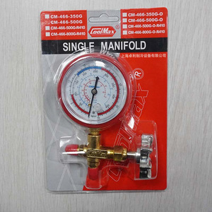 เกจวัดความดันน้ำยาทำความเย็น CoolMax Precision Single Manifold รุ่น CM-466-500G-R410 พร้อมเกลียวเชื่อมต่อและวาล์วสำหรับน้ำยา R410A - Product Image 3
