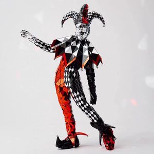 Traje <span class=keywords><strong>de</strong></span> Payaso Plateado Reflectante para Cosplay, <span class=keywords><strong>Ropa</strong></span> para Fiestas, DJ, Club, Espectáculos y Baile - Product Image 1