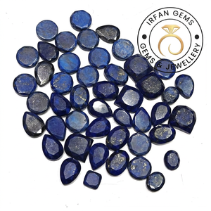 Venta al por mayor de piedras preciosas minerales 100% naturales: Lapislázuli facetado, cuentas cuadradas planas de Lapislázuli Blue Fire pulidas con efecto de cambio de color, Lapislázuli de tercera parte. - Product Image 2