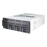 En stock boîtier de serveur Gpu G465-12 avec fond de panier Mini-sas 6 Gb/s 4U 12 baies HDD prenant en charge 4 pièces carte Gpu double largeur inférence AI