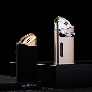 Flamme coupe-vent gonflable rechargeable d'allumeur de Jet oblique avec la fenêtre évidente de gaz - Product Image 4