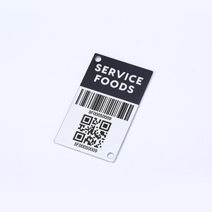 Tùy chỉnh Bạc tài sản tag sticker với băng dính kim loại không thấm nước mã vạch số <span class=keywords><strong>serial</strong></span> tag - Product Image 3