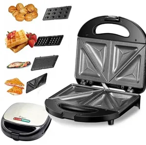 Anbolife 7 6 5 4 3 en 1 Máquina para Hacer Waffles, Tostadora <span class=keywords><strong>de</strong></span> Sándwiches <span class=keywords><strong>de</strong></span> 2 Rebanadas, Prensa para Paninis, Máquina para Hacer Donuts - Product Image 6