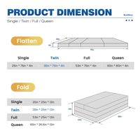 Nouveau design de matelas pliant double comprimé sous vide portable lit de camping tapis de couchage de voyage en plein air