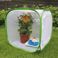 Boîte de présentation pliable et portable en maille transparente pour plantes vertes en pot d'intérieur, modèle MY-021, idéale pour l'exportation transfrontalière
