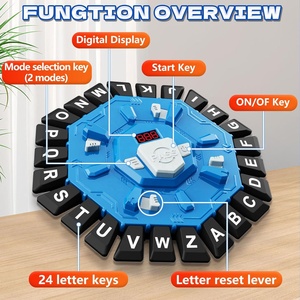 KK NUOVO <span class=keywords><strong>Gioco</strong></span> <span class=keywords><strong>di</strong></span> <span class=keywords><strong>Parole</strong></span> per Famiglia con Timer Digitale e 2 Modalità <span class=keywords><strong>di</strong></span> Categoria, Divertente <span class=keywords><strong>Gioco</strong></span> Veloce con 24 Lettere per Bambini - Product Image 2