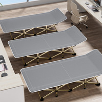 Lit pliant de bureau en métal - Lit de camping et de plage - Lit d'extérieur au design minimaliste moderne