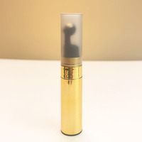 Flacon pompe airless sous vide en AS/PP couleur or rose 10ml 15ml pour sérum et huile essentielle contour des yeux avec bille métallique