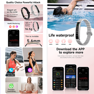 Đồng hồ thông minh thời trang SENBONO B3, dây đeo thông minh chống nước, theo dõi sức khỏe, dành cho nam và nữ, tương thích với IOS và <span class=keywords><strong>Android</strong></span> - Product Image 2