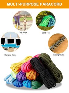 350 550 750 chân ngoài trời cho Paracord 4mm 7 sợi bện dây buộc làm bằng <span class=keywords><strong>polyester</strong></span> bền và nylon 100 chân gói - Product Image 6