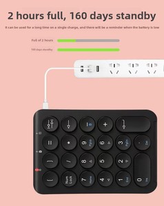 Gunting bahasa Inggris operasi Mini angka Keyboard nirkabel BT Keyboard Keuangan Nomor Pad untuk <span class=keywords><strong>Laptop</strong></span> Tablet - Product Image 5