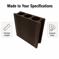 Planches de terrasse composites co-extrudées 50mmx150mm à âme creuse, anti-fissuration, résistantes à l'usure, écologiques, faible entretien, pour jardin et extérieur