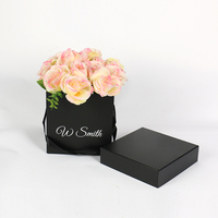 Boîte cadeau ronde et carrée personnalisée pour fleurs, emballage de luxe pour bouquet de roses, pour la fête des mères, fleurs préservées