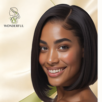 Perruque Bob en cheveux humains, dentelle HD 13x6, sans colle, pour femmes